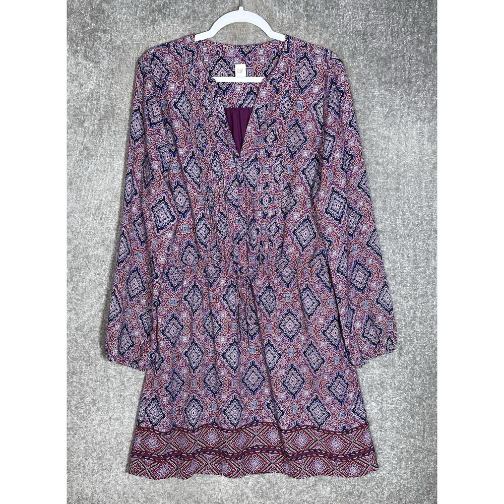 Gap Long Sleeve Dress Womens Size Large Tall Pockets Drawstring Waist Pintucks